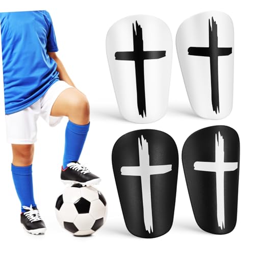 NOLITOY Fußball Schienbeinschoner 2 Paare Schwarz Weiß S