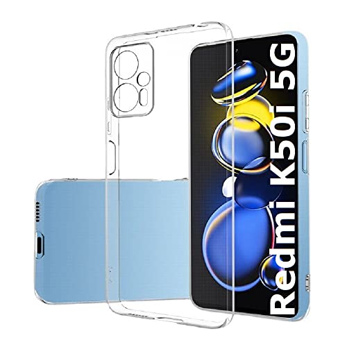 Image of REALCASE Silicone Crystal Clear Mi Redmi K50I 5G Back Cover Case | Protective Design Transparent Back Cover Case For Redmi K50I 5G