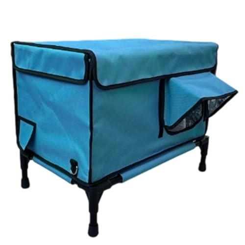 Erhöhtes beheiztes Katzenhaus für Outdoor-Katze, wasserdicht, wetterfest, für draußen, Katzenhaus für wilde Katzen, Unterschlupf, mit...