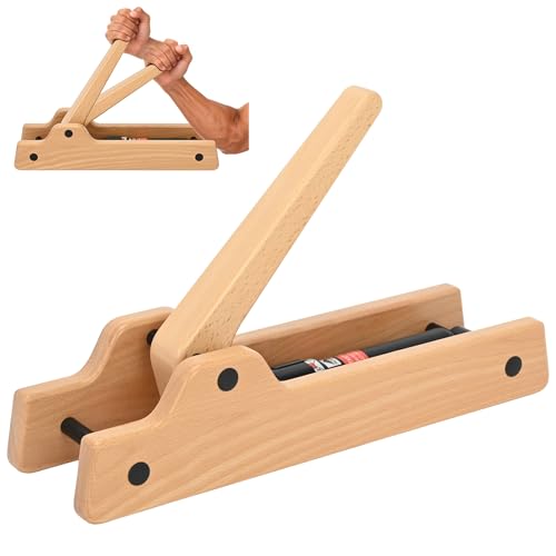 Arm Wrestling Training Equipment, Wooden Forearm Strengthener with 12 Adjustable Hydraulic Resistance Levels, Arm Strength Trainer for Home Gym Equipment, Wrist & Grip Training for All Skill Levels