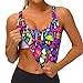 Women Girls Sports Vest U-Shaped Back Cozy Athletic Tops with Pads Elastic Fast Dry Tops Shirts for Yoga Fitness, for Rainbow Colorful Neon Mushrooms
