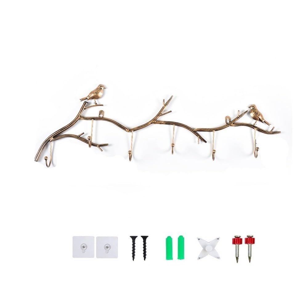Perchero de pared en hierro forjado dorado un toque de diseño exclusivo para dormitorio