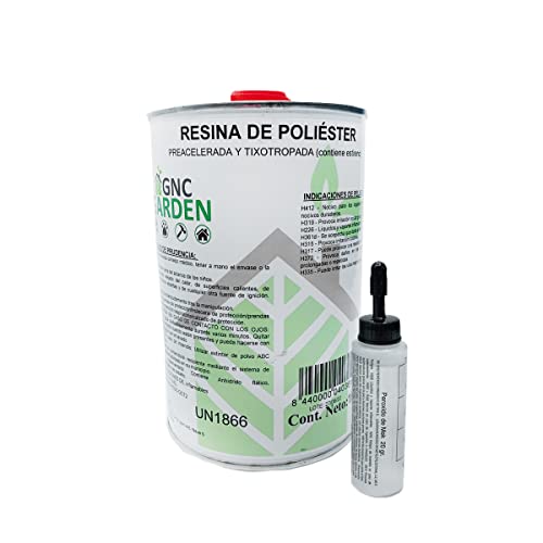 Riegoprofesional Pack résine polyester 1 kg et catalyseur 25 g pour réparation