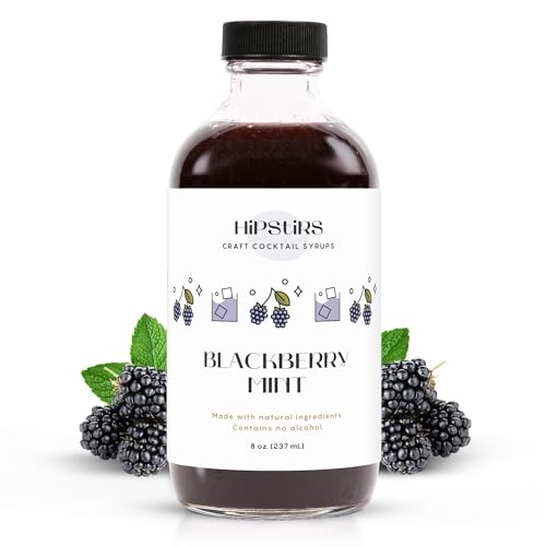HipStirs Blackberry Mint Syrup for Cocktails, Made with Natural Ingredients
