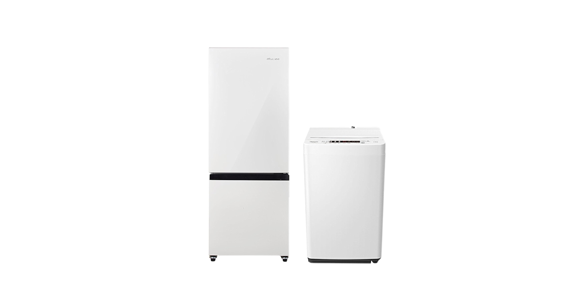 新生活応援家電／ハイセンス120L冷蔵庫／TOSHIBA全自動洗濯機5kg ハイセンス 新生活応援セット 家電2点セット (162L冷蔵庫 5.5kg