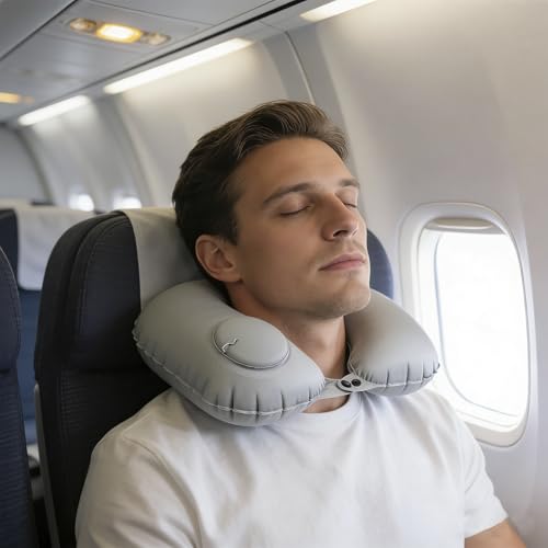 Coussin De Voyage Avion : Lot de 4 coussins de nuque en avion, coussin de voyage (Top 1) – Image 7