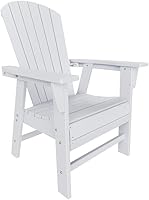 Vista 15 de Costaelm Silla Adirondack al aire libre, sillas de balcón de HDPE, silla Adirondack náutica de concha marina portside y sillas para hoguera, madera