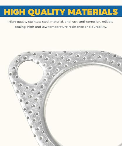 Ubog UBOG6601 2Pcs Exhaust Gasket,Exhaust Flange Gasket,Catalytic Converter Gasket,Car Accessories Exhaust Flange,Exhaust Flange Repair Kit thumb #4