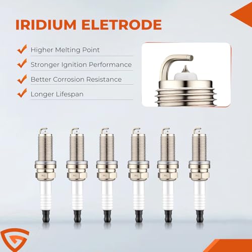 6 Pcs Ignition Coil UF230 and Iridium Spark Plugs 4504 with 2 Coil Adapters by GEARCESS - Used condition - Image 7