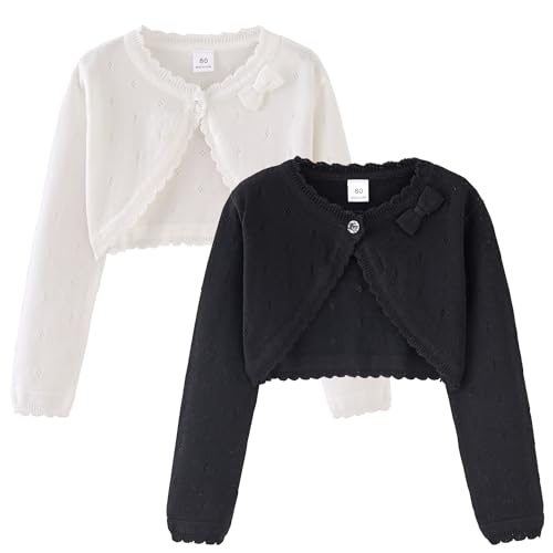Cardigan tricoté fille manches longues vêtement chaud enfant 12 mois-6 ans