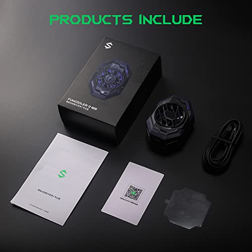 Image of Black Shark Phone Cooler, Cell Phone Cooler FunCooler 3 Pro Radiator with Sleep Timer and Smart Fan Speed Settings Function for iOS /Android (2.63-3.46 Inches) Semiconductor Heatsink Cooling