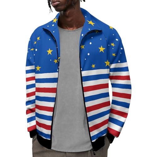 Image of Men's Lightweight Jackets Casual Full Zip Fleece Jacket Men Coats Fashion Long Sleeve Sweatshirt