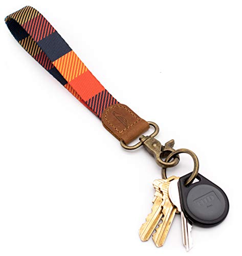Image of POCKT Keychain Wristlet for Women and Men, Cute Wrist Lanyard for Keys, Short Key Chain Strap for Car Keys, Wallet, ID Badge & Phone | Autumn
