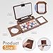 Fuumuui Travel Watercolor Palette 24 Grids Foldable with 2pcs Sable Travel Watercolor Brushes, Portable Walnut Wood Palette Box for Plein Air Painting