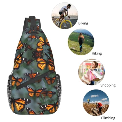 Mochila de bandolera con estampado de mariposas miniatura 6