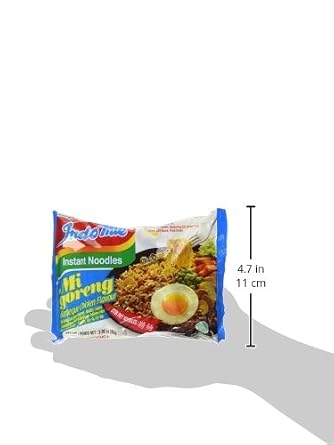 Indo Mie Mi Goreng Fried Noodles, Barbeque Chicken, 3 Ounce (Pack of 30)
