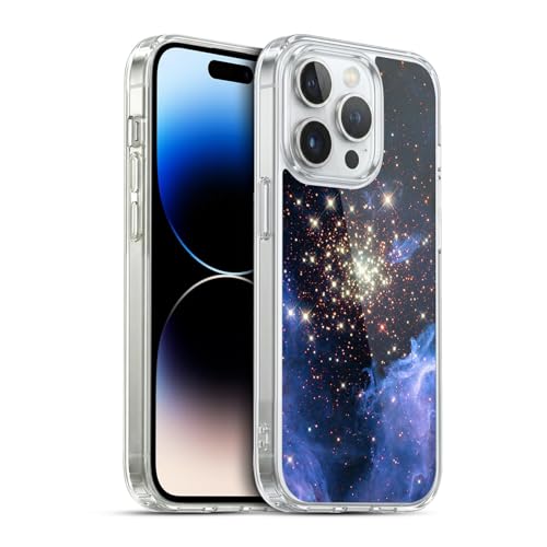 Carcasa flexible Cosmo18 para iPhone 13 Pro funda suave con estampado premium de estrellas