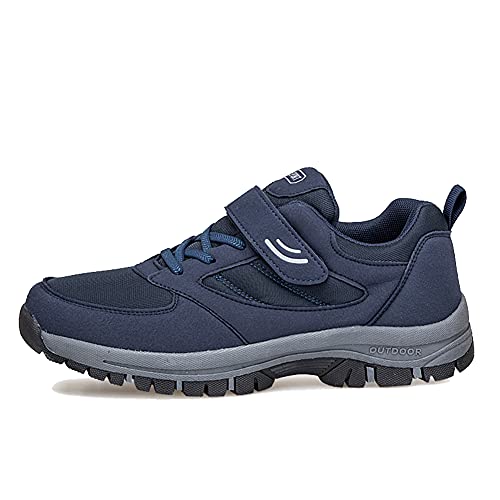 Image of LEADER SHOW Men's Comfortable Walking Shoes Non-Slip Safety Casual Sneakers for Elderly Strap Closure