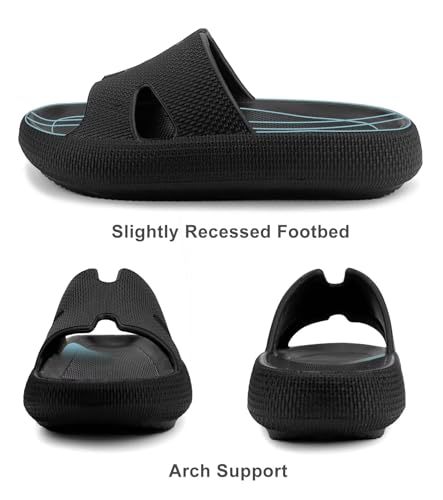 Cloud Slides for Women and Men Cushion Recovery Pillow Sandals, Memory Foam House Shower Slippers for Woman, Non-Slip Comfort Quick Drying2