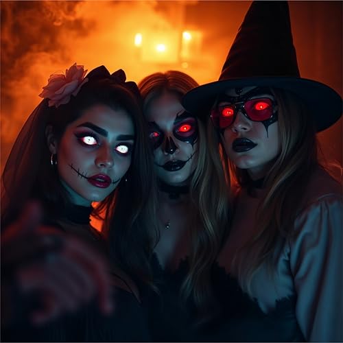 Weisse Farbige Linsen & Geprüfte Kontaktlinsen - Grußlige Tageslinsen für Halloween & Fasching - ohne Stärke - Vampir & Dracula (1 Paar / 2 Stück) (weiß)