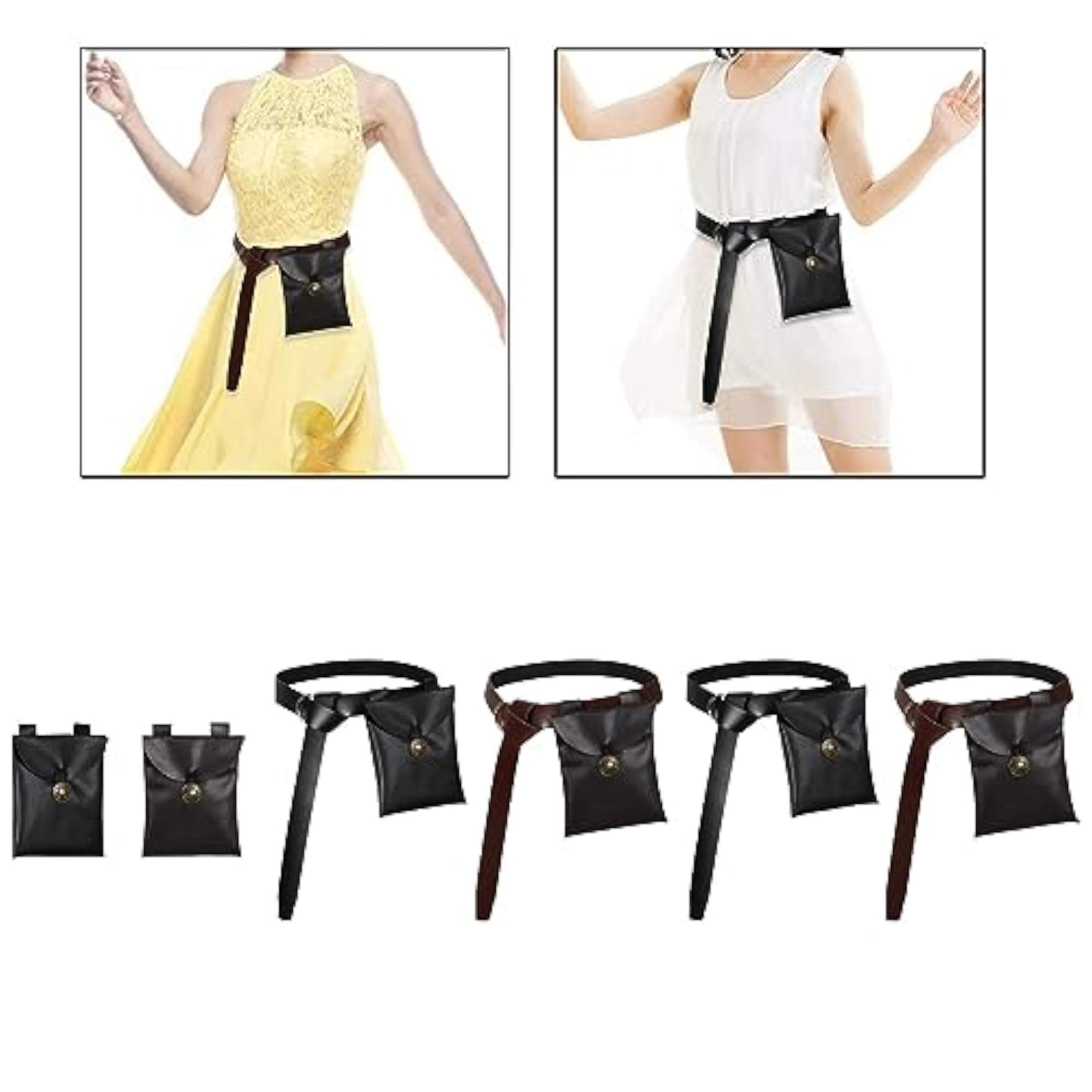 Medieval Belt Pouch, Retro Style Handmade Fanny Pack
