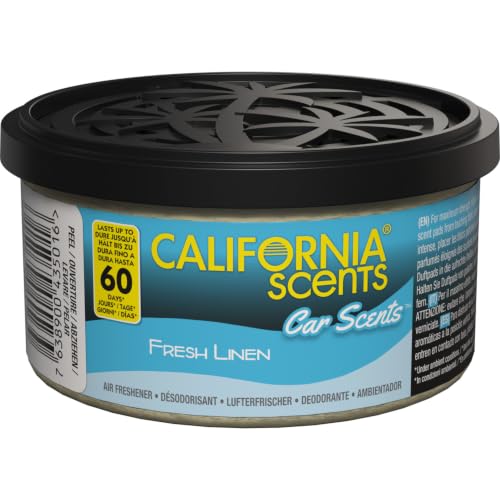 Lufterfrischer Duftdose Auto Zubehör, California Car Scents, Auto Duft, 4 Stück, Fresh Linen – Ansicht 1