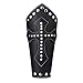 Brazalete de Protección Muñecas Guantelete Steampunk Remaches Cruzados Metal Vendaje Pulsera - Negro