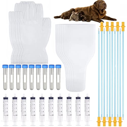 10 set kit per l'allevamento canino, forniture per l'allevamento di cani, kit per inseminazione artificiale per animali domestici, kit per l'allevamento di cani per animali di piccola e media taglia