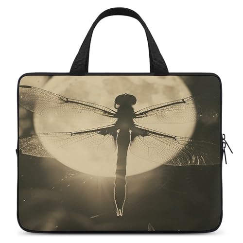 Sac ordinateur portable ultra fin libellule lune housse transport
