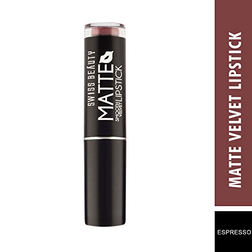 Image of Swiss Beauty Creamy Matte Smooth Velvet Lipstick | Highly Pigmented and Long Lasting Lipstick |Shade - 326, 3.2 G