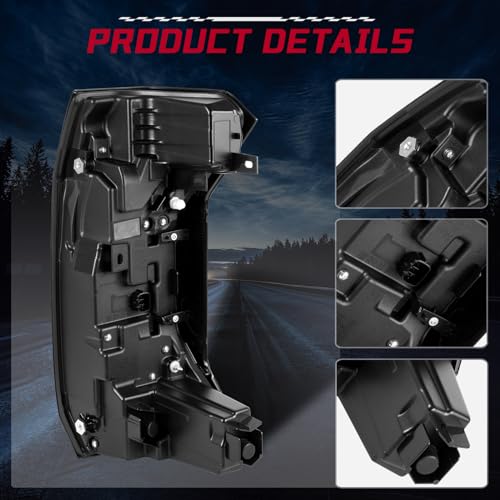 LED Tail Light Assembly Compatible with 2022 2023 2024 Toyota Tundra 3-PIN Non Sequential Rear Lamp Brake Taillights Without Tailgate Switch Replacement 81560-0C130 (Left Driver Side) by CNYGO - Used condition - Image 4