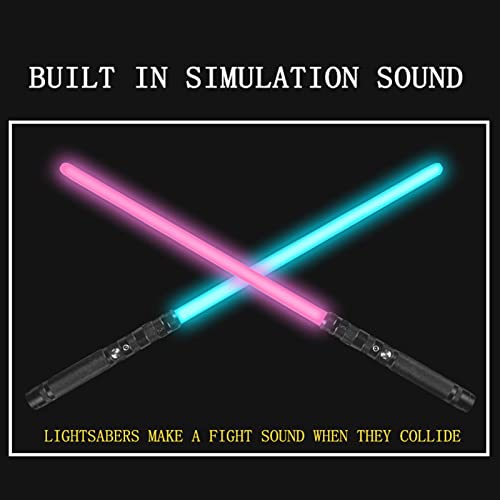 Luz para Crianças e Adultos | Sabres Luz Duelo com Som 7 Cores Mutável Luz | Heróis Filmes Cosplay F