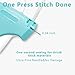 Stitch Tag Gun for Clothes,Mini Stitch Gun No-Sew,Price Tagging Gun,Handheld Hem Gun for Clothing,Fabric Stapler,Quick Sticky Fixer,Temporary Sewing Gun,6 Needle,2000 Fasteners(Black+White)-Blue