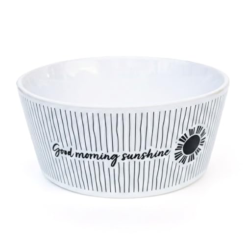 Papierdrachen Müslischale aus Porzellan - Good Morning - Wei...