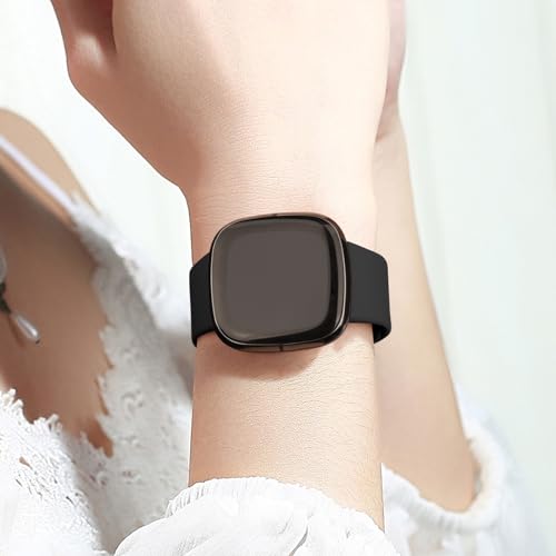 Image of Meliya Soft Strap for Fitbit Versa 4 / Versa 3 / Sense 2 / Sense(Watch Not Included), Flexible Premium Elastomer TPU Adjustable Watch Straps, Sport Replacement Band for Women Men