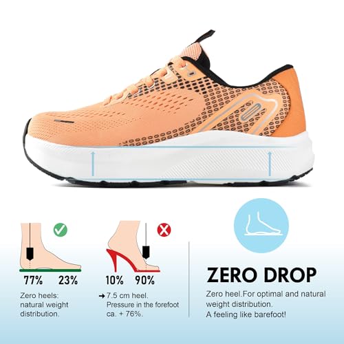 JACKSHIBO Wide Toe Box Shoes Women Arch Support Wide Sneakers for Running Walking Athletic Tennis Orthopedic Plantar Fasciitis Workout with Thick Cushion Zero Drop Sole Width Shoes3