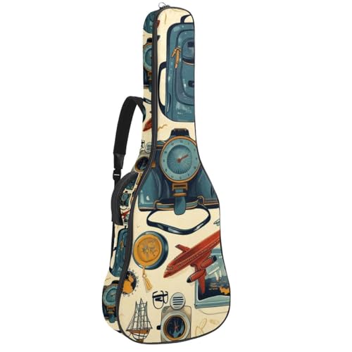 Housse guitare sans rembourrage légère et imperméable en tissu Oxford de 109 cm