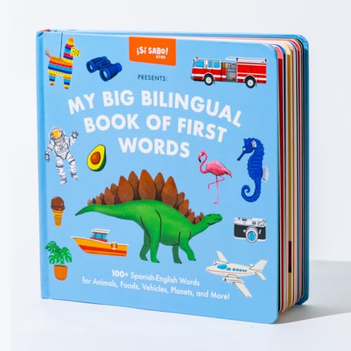 My Big Bilingual Book of First Words: 100+ English-Spanish Words for Animals, Foods, Vehicles, Planets, and More! (Si Sabo Kids) - Image 2