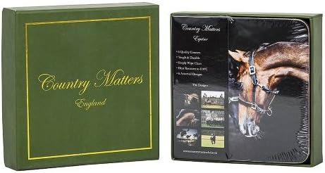 Set of 6 Equine Coasters - Horses Racing, Polo, Dressage