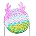 Sacs à main pour femme et fille - Jouets en bandoulière - Déstressant - Popper - Popper - Bubble - Rose - Vert - 9 x 10 x 4 cm