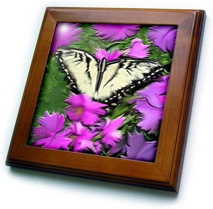 3dRose ft_3966_1 Butterfly Framed Tile, 8 by 8-Inch