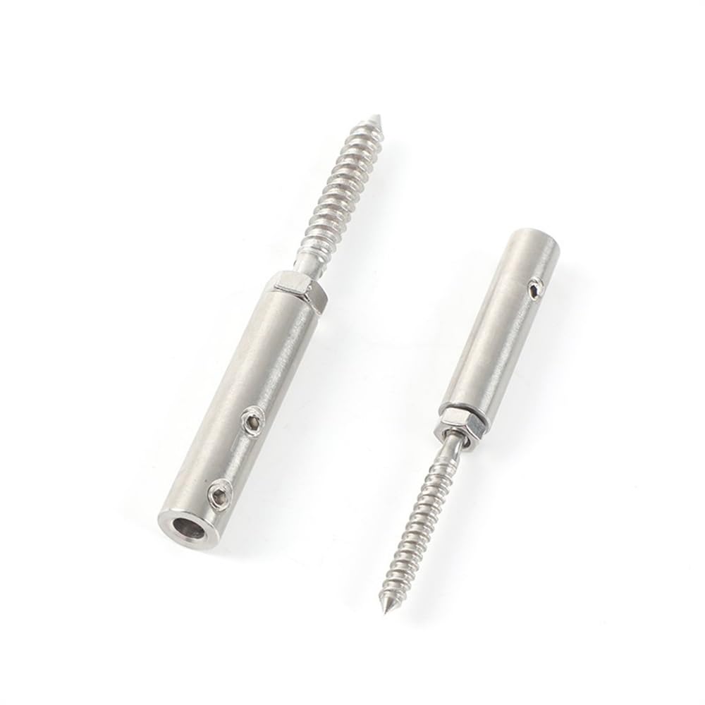 Morsetti per Fune 10 Pz Vite Morsetto Fune Metallica for 8mm Swage Viti di Ritardo con Esagonale Bulloni Fibbia for Ponte della Scala Palo Legno