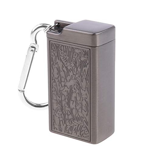 Ocobudbxw Bandeja de ceniza de humo Mini cenicero portátil al aire libre llavero titular del bolsillo del metal Cover