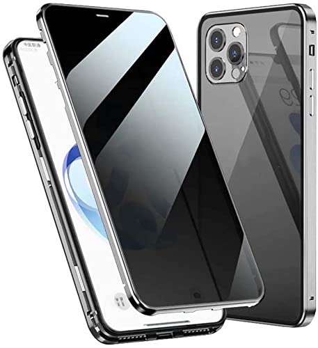 Anti-espionnage : coque iPhone 13 Pro Max verre trempé blanc