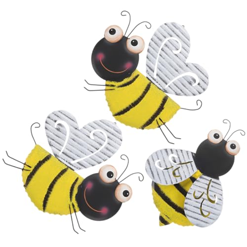 Décoration murale abeilles 3d en fer pour embellir votre jardin et terrasse