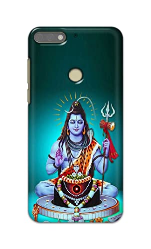 Image of Printed Hard Back Cover Case for Honor 7C | Huawei Y7 Prime 2018 | Huawei Y7 2018 | Nova 2 Lite Back Cover (Lord Shiva) -1803