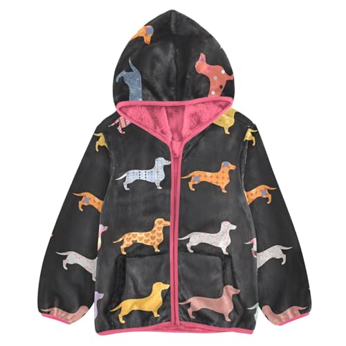 GuoChe Cute Dogs Dachshund(nnn) Toddler Fleece Jacket