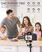 PQRQP 3 in 1 Professional Wireless Lavalier Microphone for iPhone, Android, Camera, Wireless Mini Microphones, Crystal Clear Sound Quality for Recording, Live Streaming, YouTube, TikTok, Elegant Black