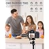 PQRQP 3 in 1 Professional Wireless Lavalier Microphone for iPhone/Android/Camera, Wireless Microphones, Mini Microphone, Crystal Clear Sound Quality for Recording, Live Streaming, Clips-Elegant Black