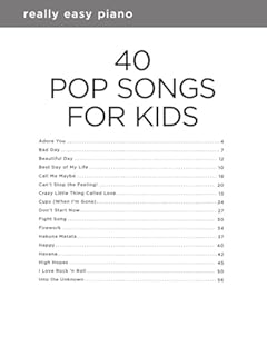 40 Pop Songs for Kids - Really Easy Piano Series | Beginner Piano Sheet Music Book with Lyrics and Chords | Easy Songbook for Children and Teens |Pop Piano Music for Practice and Fun| Piano Music Book